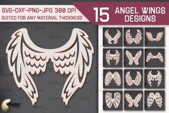 Angel Wings Paper Bundle. Wings Lasercut
