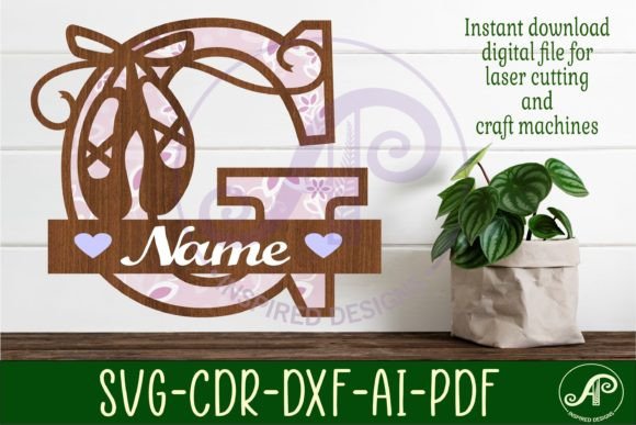 Ballet Shoe Capital Monogram Letter G