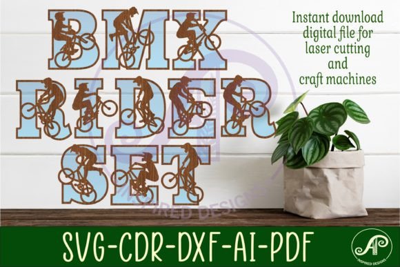 BMX Silhouette Letters Alphabet Set X 50