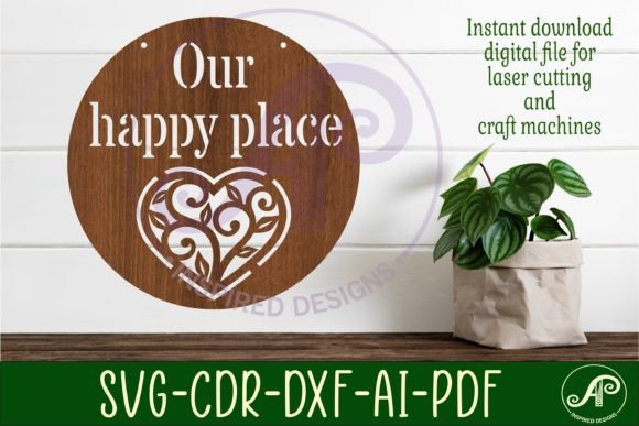 Create Cozy Decor with Our Happy Place Wall Art Sign