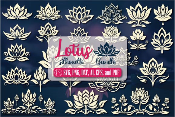 Cricut Lotus Silhouette SVG Mega Bundle