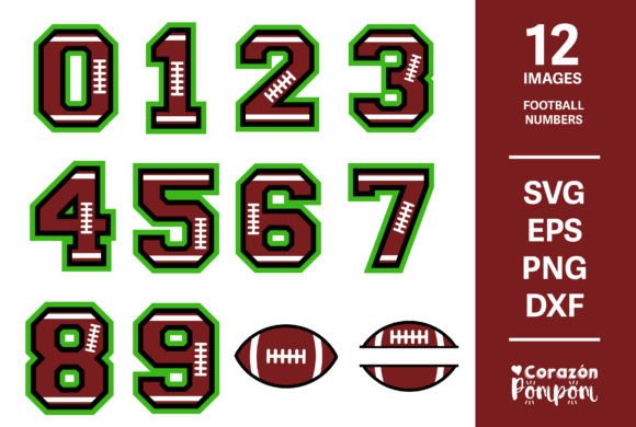 Football Layered Numbers SVG for Dynamic Design Projects