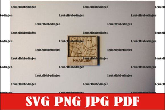 Haarlem City Map: Laser Engraving Design Files