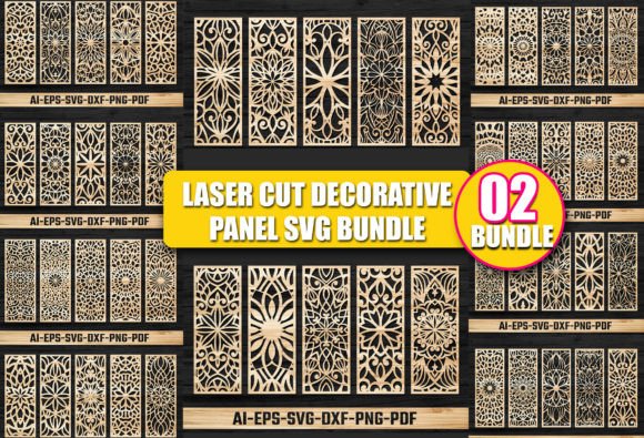 Laser Cut Ornamental Panel Bundle 02