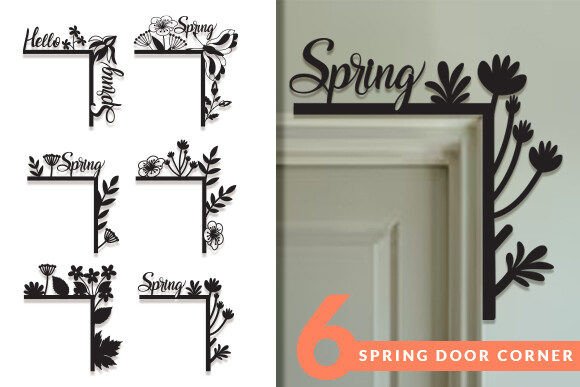 Laser Cut Spring Door Corner Svg Set