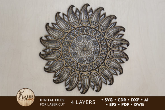 Laser Cut Template - the Sun Multilayer Design