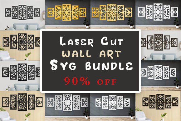 Laser Cut Wall Art Panel Bundle: Digital Design Assets