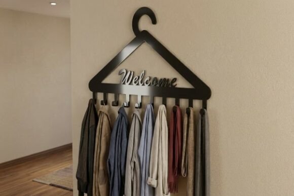 Metal Wall Hanger DXF Laser Cut File