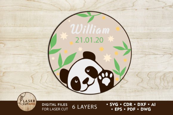 Panda Decorative Wall Art, Kids Panel