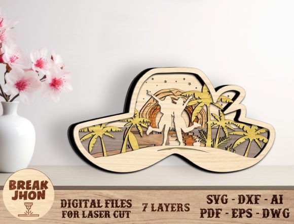 Summer of Best Friends Layer Cut File: 3D Laser Art
