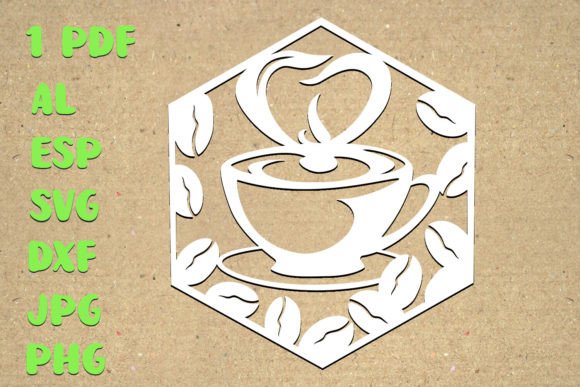 SVG Coffee, Silhouette Template