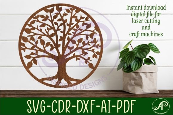 Tree of Life Wall Sign SVG: Laser Cut Artistry