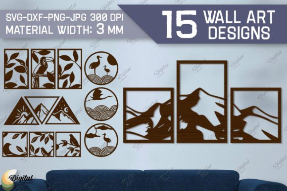 Wall Art LaserCut Bundle: Home Decor SVG Designs